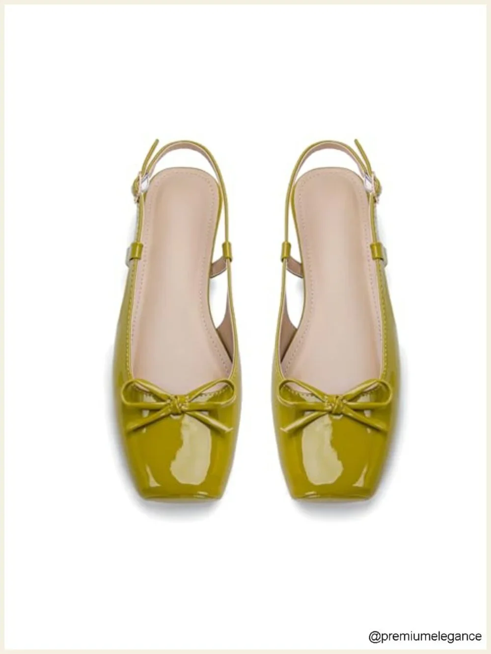 Women's Ballet Flats Slingback Square Toe Bow Knit Satin Ankle Buckle Dressy